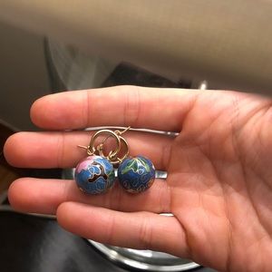 NST Studio Blue Cloisonné Earrings
